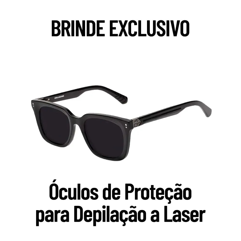 Kit 2 Depilador a Laser Definitivo Portátil Luz Pulsada IPL + Óculos de Proteção