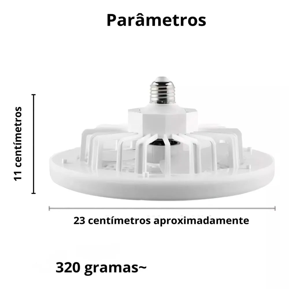 Kit 2 Ventilador de Teto com Lâmpada de Led - Ultra Potente e Silencioso