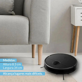 Kit 2 Robô Aspirador de Pó 3 em 1 Bivolt - Impecável e Sem Esforço