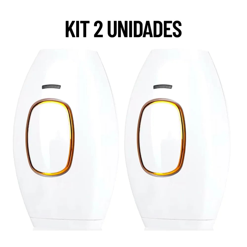 Kit 2 Depilador a Laser Definitivo Portátil Luz Pulsada IPL + Óculos de Proteção