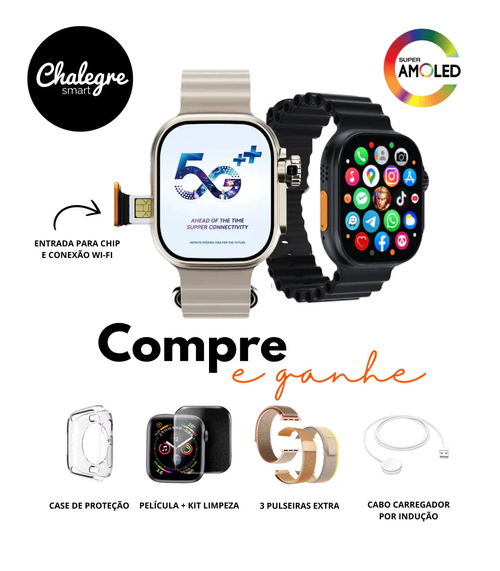 ULTRA AI 3 5G Amoled 49mm + BRINDES + FRETE GRÁTIS