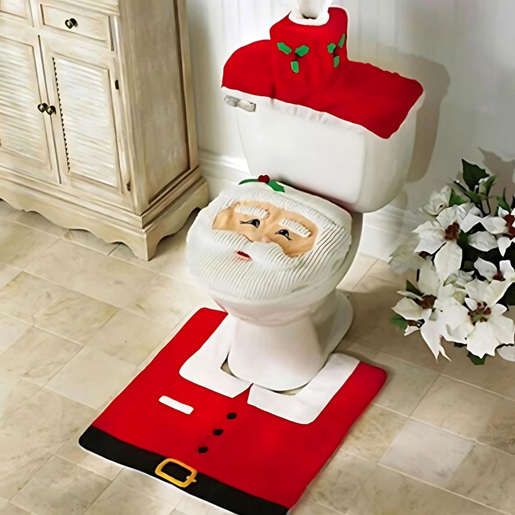 Kit de Decoração de Natal para Banheiro