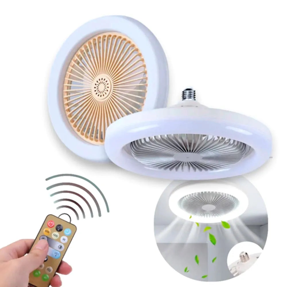 Kit 2 Ventilador de Teto com Lâmpada de Led - Ultra Potente e Silencioso